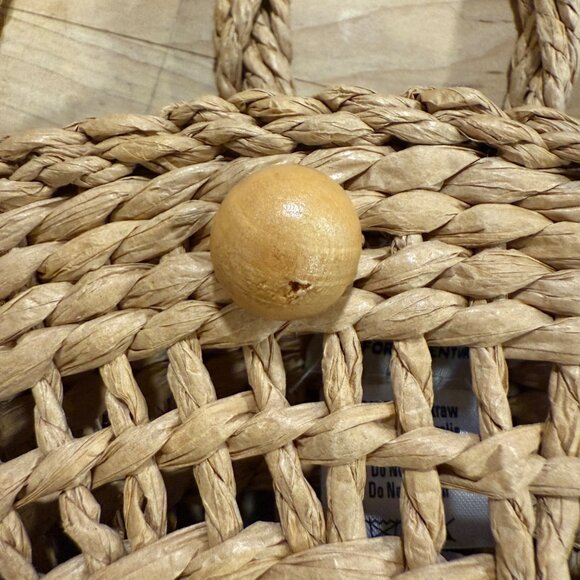 Rhythm Round Straw Bag Woven Rattan Shoulder Bag Boho Coastal Chic - Picture 3 of 16